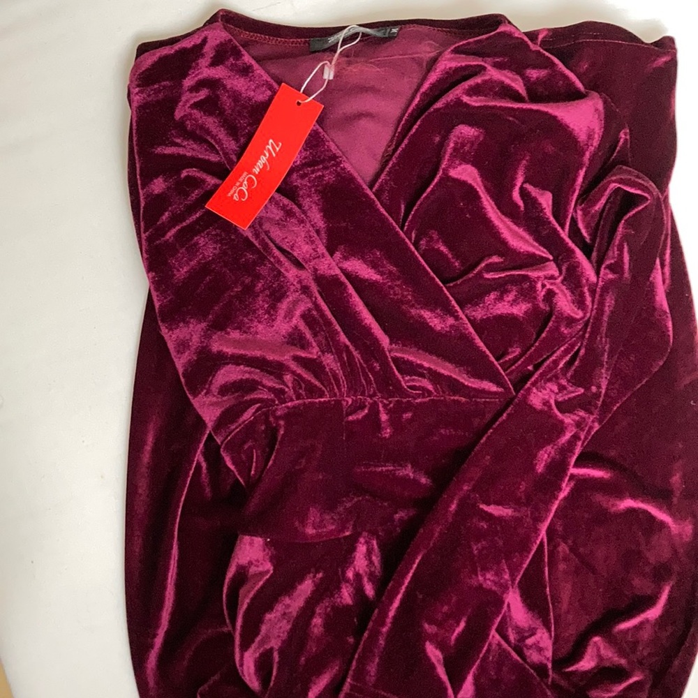 Full length velvet dress